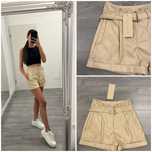 Pantaloni piele ecologica, bej - New Yorker - xs