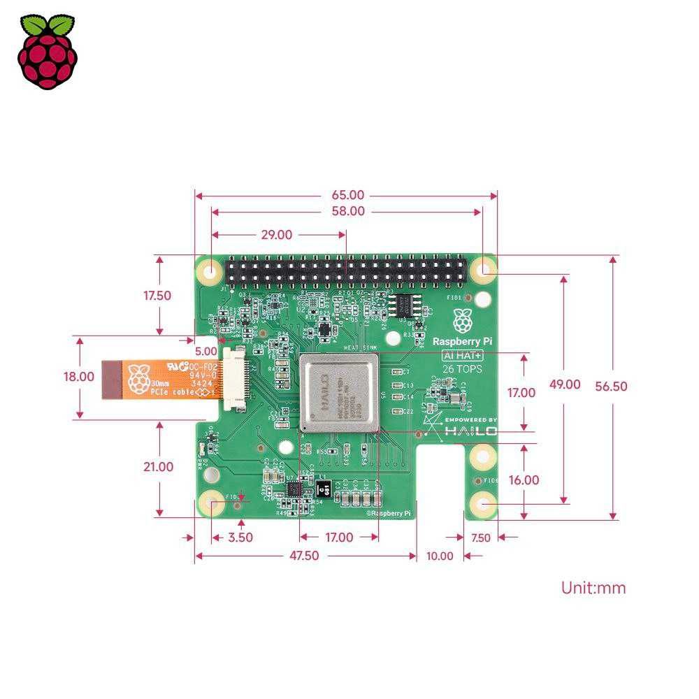 Ai Ускоритель Hailo-8L 13tops - для Raspberry Pi 5RASPBERRY