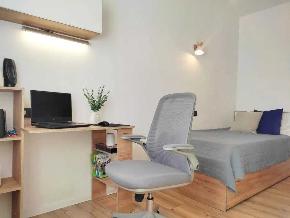 4-ком квартира в центре города | гостиная с кухней скандинавский стиль