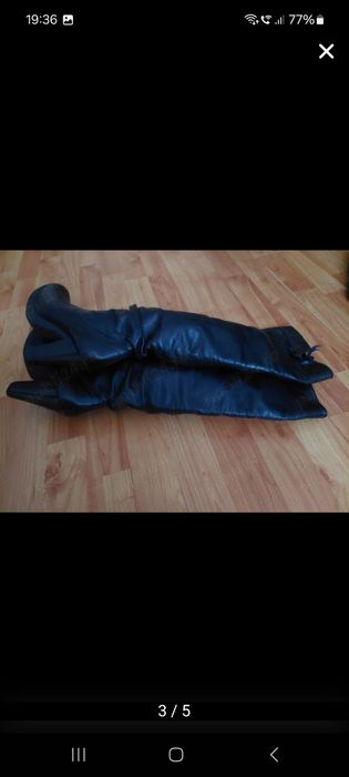 Cizme negre de dama din piele naturala-marimea 38