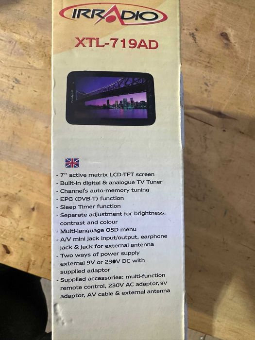 irradio 7 inch xtl-719ad cu accesorii tv mufa antena
