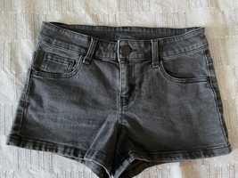 Pantaloni scurți negri de blugi pt fete C&A mărime 164