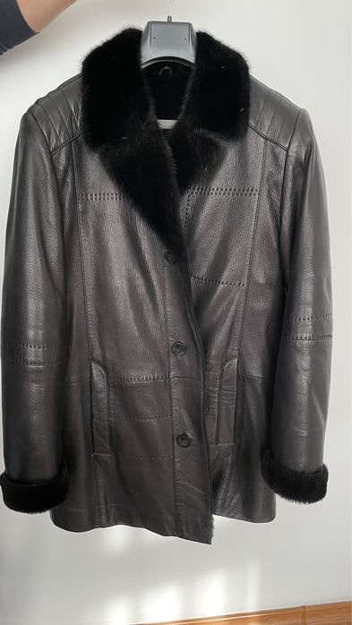 Кожанная дубленка мужская L/52