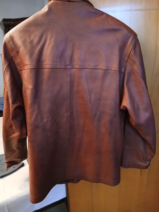 Geaca piele maro