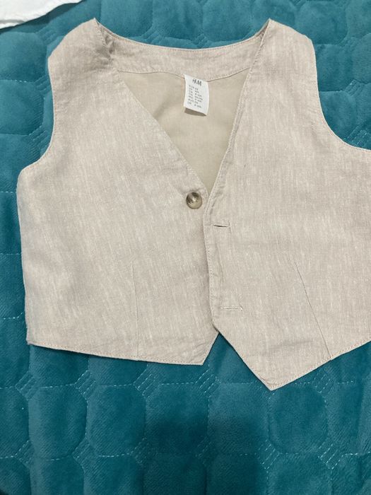 Set bebe H&M camasa pantalon si vesta