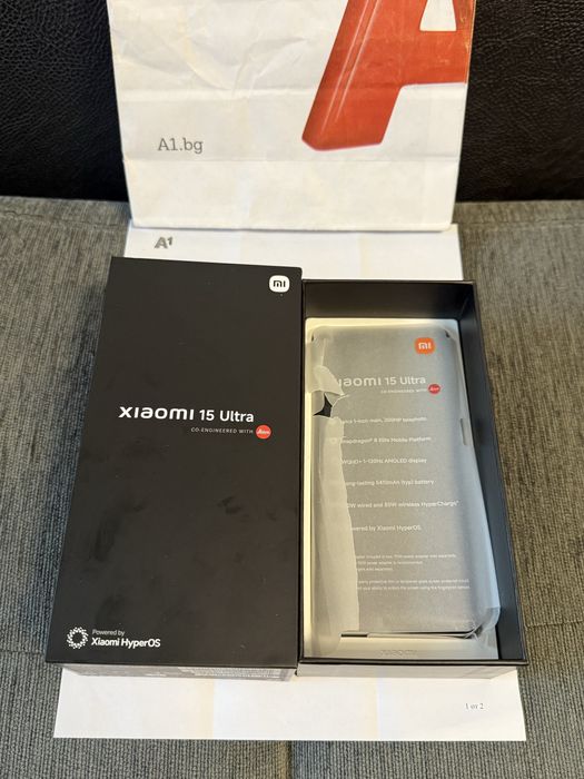 КАТО НОВ 512GB Xiaomi 15 Ultra 5G A1 Гаранция 2027 Silver