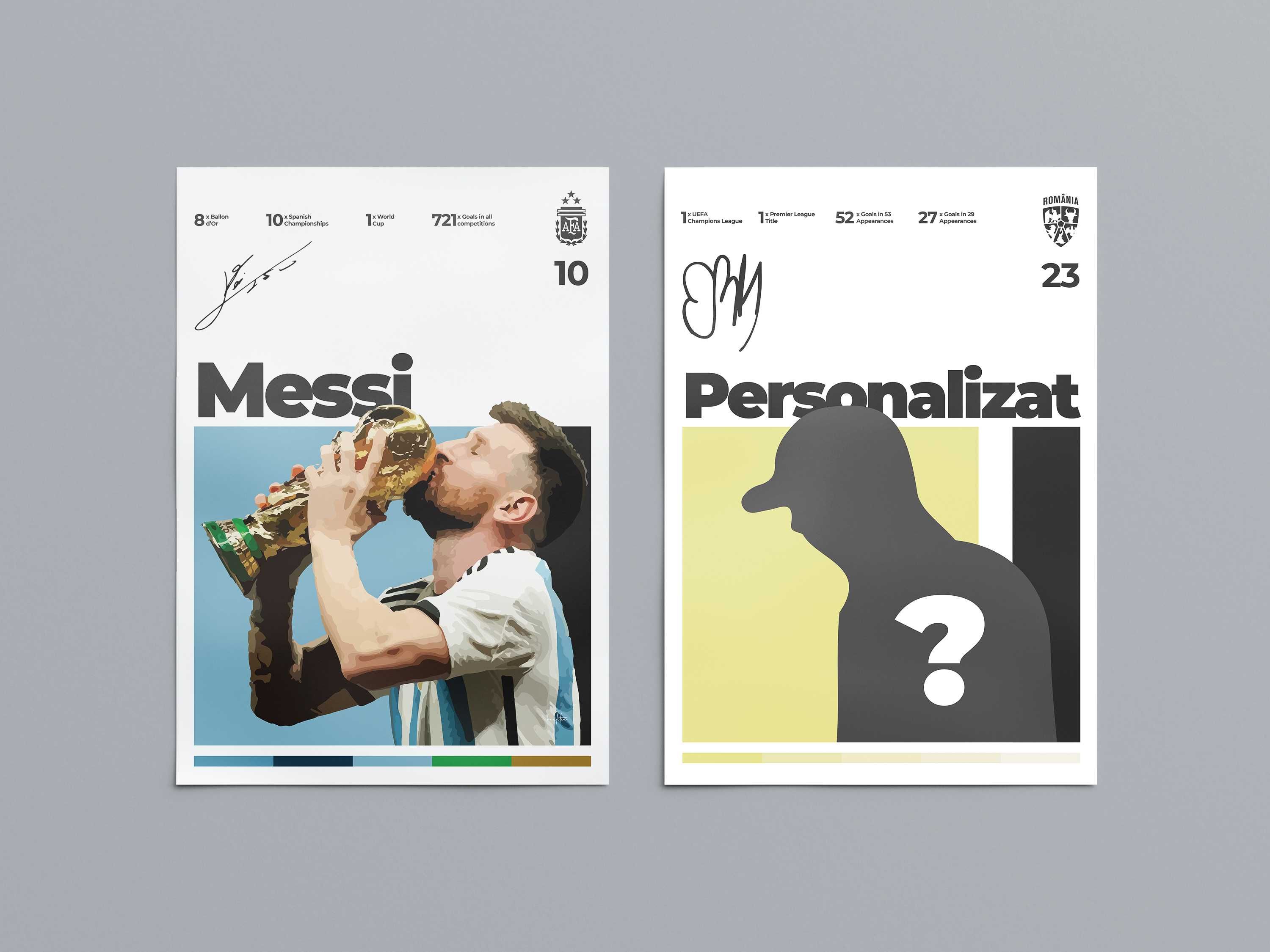 Poster Ilustratie Fotbal/Fotbalisti: Zidane/Maradona/Beckham etc.