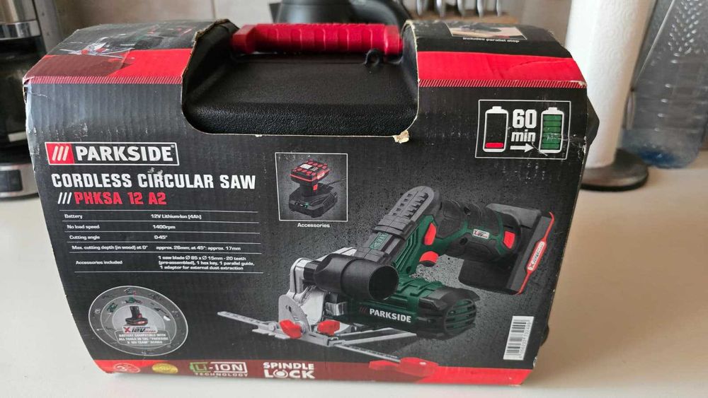 Fierastrau circular Parkside PHKSA 12 A2, acumulator inclus