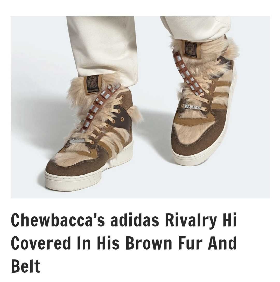 Chewbacca’s adidas Rivalry Hi Fur And Belt masura 43