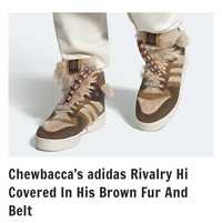 Chewbacca’s adidas Rivalry Hi Fur And Belt masura 43