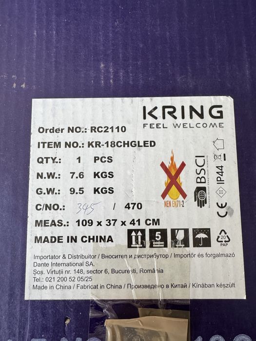 Brad artificial aspect nins, 180 cm, lumina calda