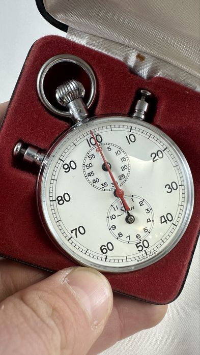 Rar! Cronometru Sinn Rattrapante mecanic vechi cronograf vintage