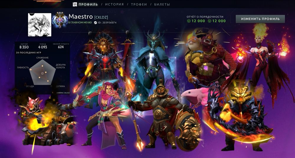 Steam аккаунт Dota 2