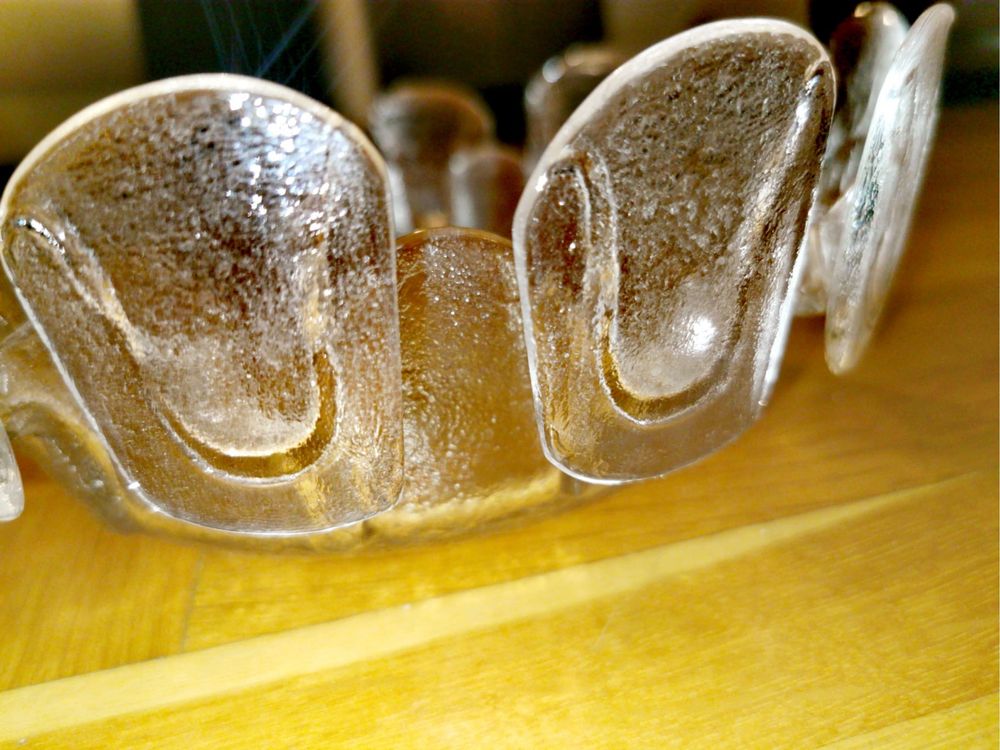 Купа стъкло дизайн MOD Glass Design Georgshutte ръчна Западна Германия