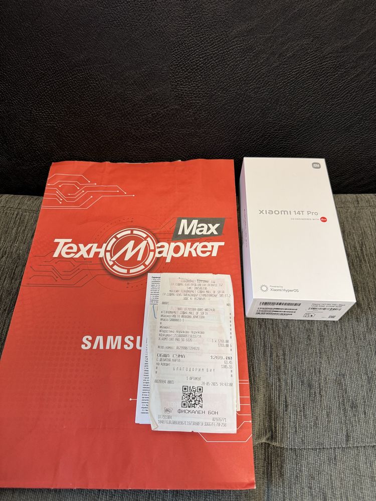 КАТО НОВ 512GB Xiaomi 14T Pro 5G Гаранция Техномаркет до 2027г. Black