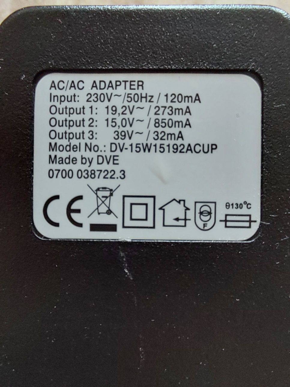 Захранващ AC/AC адаптер DV-15W15192ACUP за тел. централа Eumex 401 402
