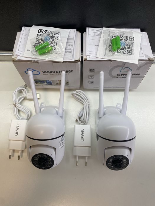 Външна Wi-Fi камера с нощно виждане и детекция на движение 2 бр