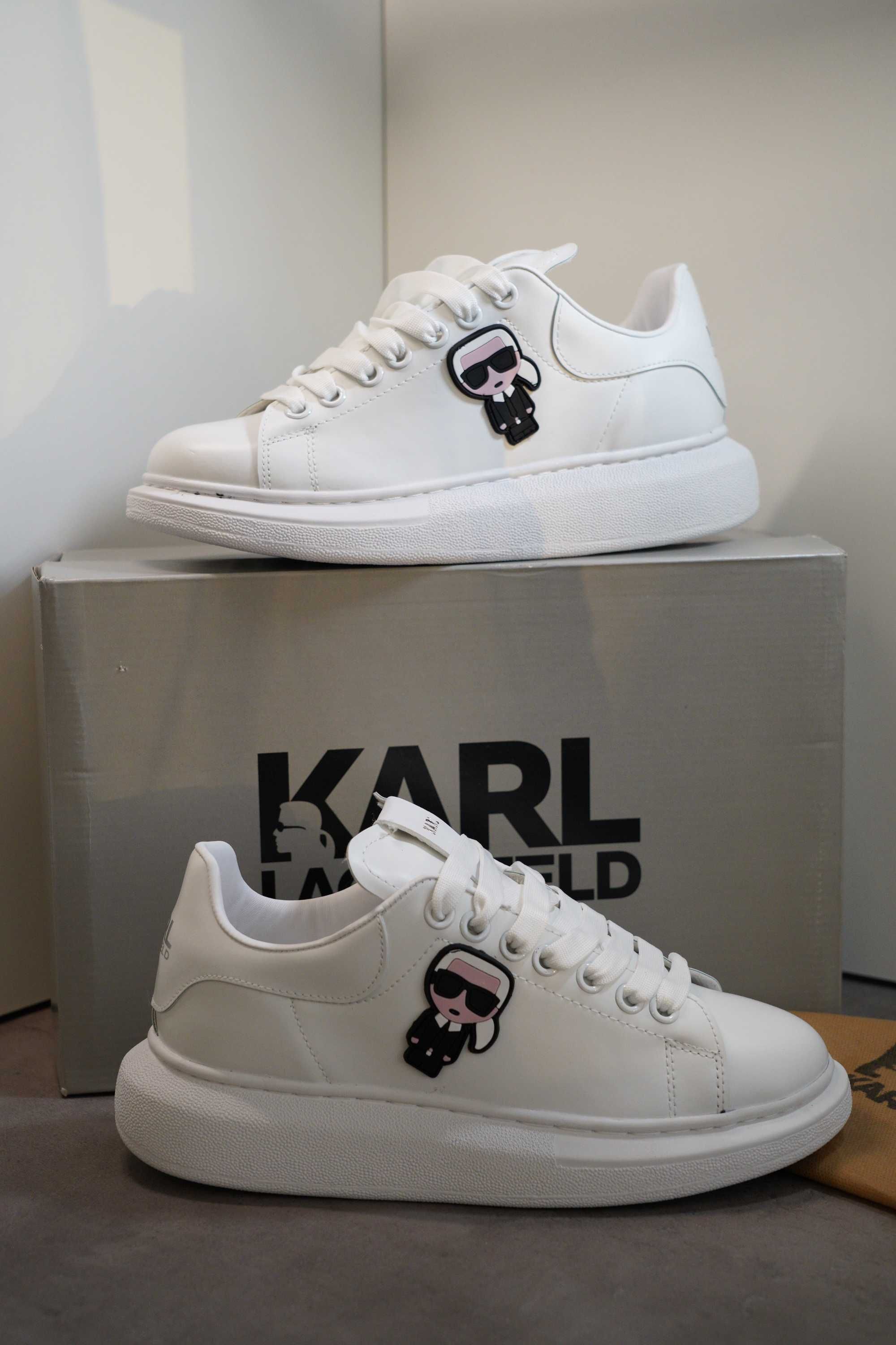 Adidasi KARL LAGERFELD White , Produs Nou - Full Box, Premium Unisex