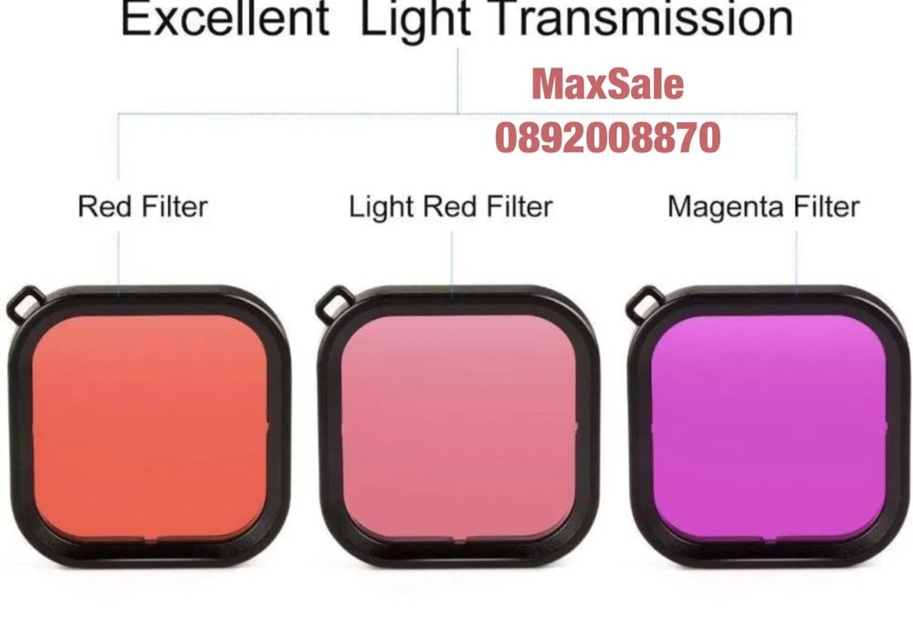 Филтри за екшън камери заснемане КОМПЛЕКТ GoPro Hero 8 и др