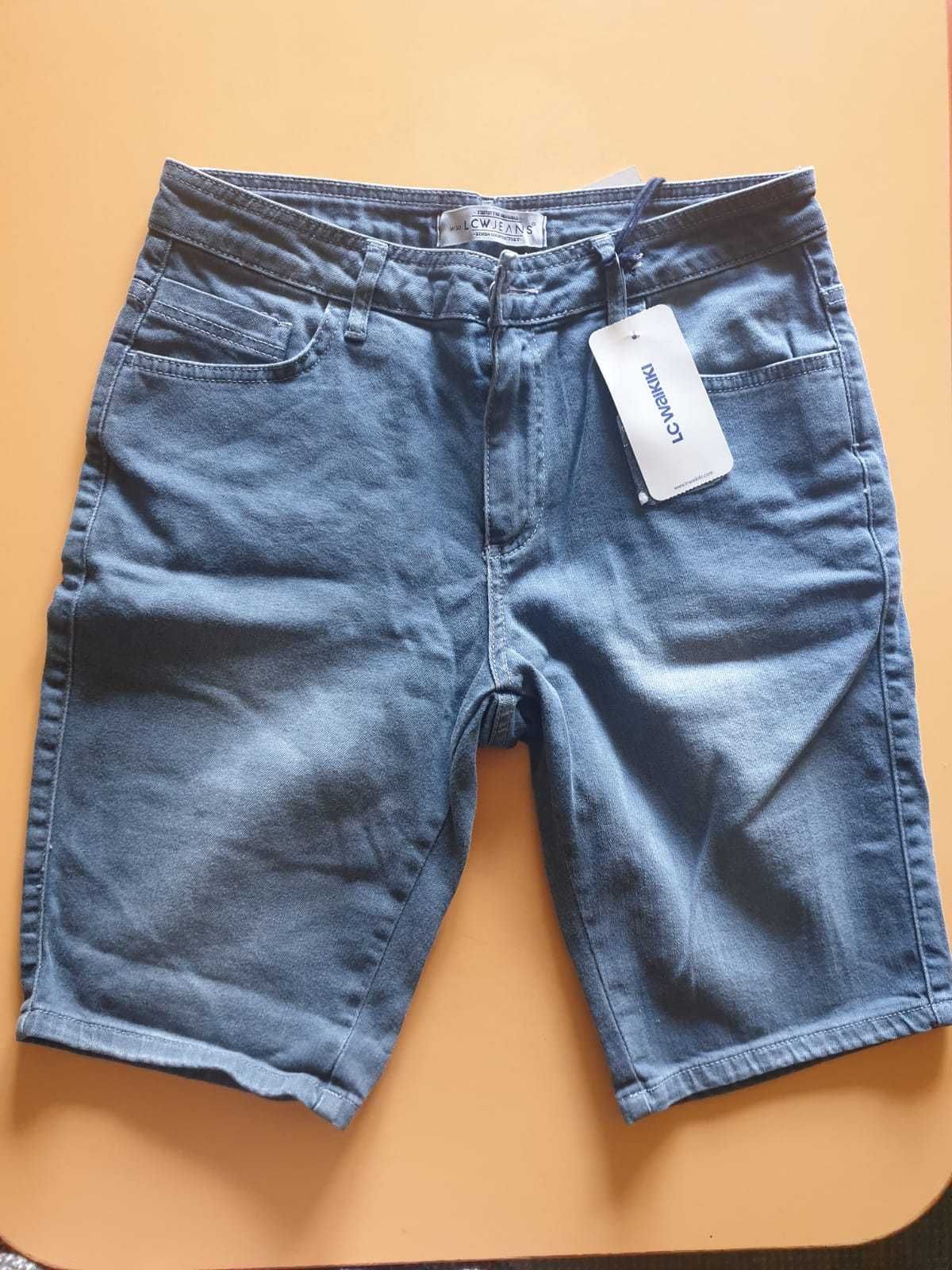 Pantaloni scurti tip blug marimea 30 gri inchis si deschis