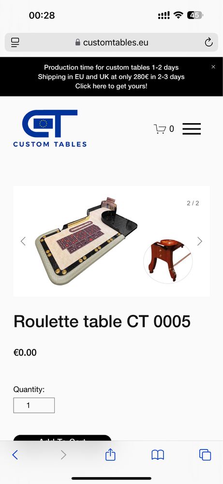 Masa ruleta extra lux de casino stoc in Romania Bucuresti roti rulete