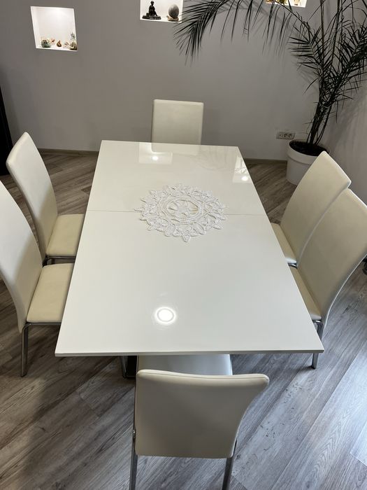 Masa estensibila 160/60 6 scaune perfecta stare