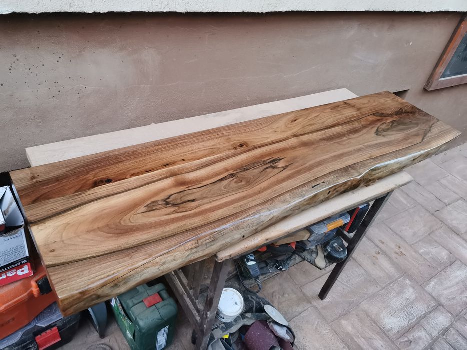 Blat lemn masiv nuc si stejar  rustic