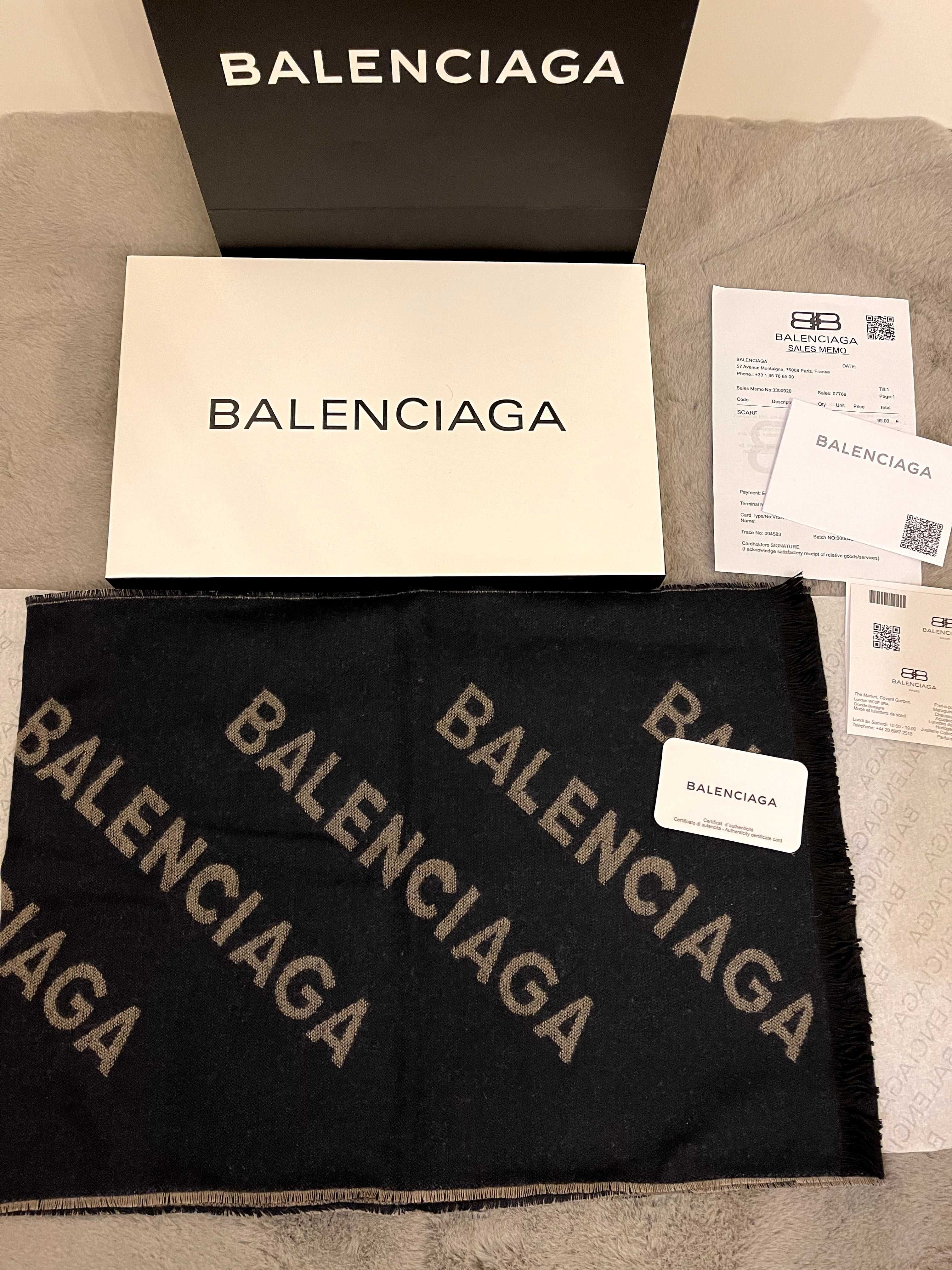 Fular/Eșarfă Balenciaga Paris black