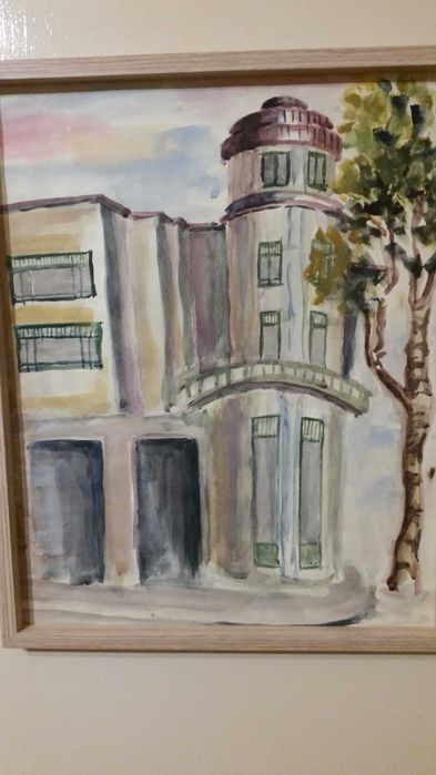 Хубава картина, рисувана с акрилни бои. В рамка от масивно дърво.