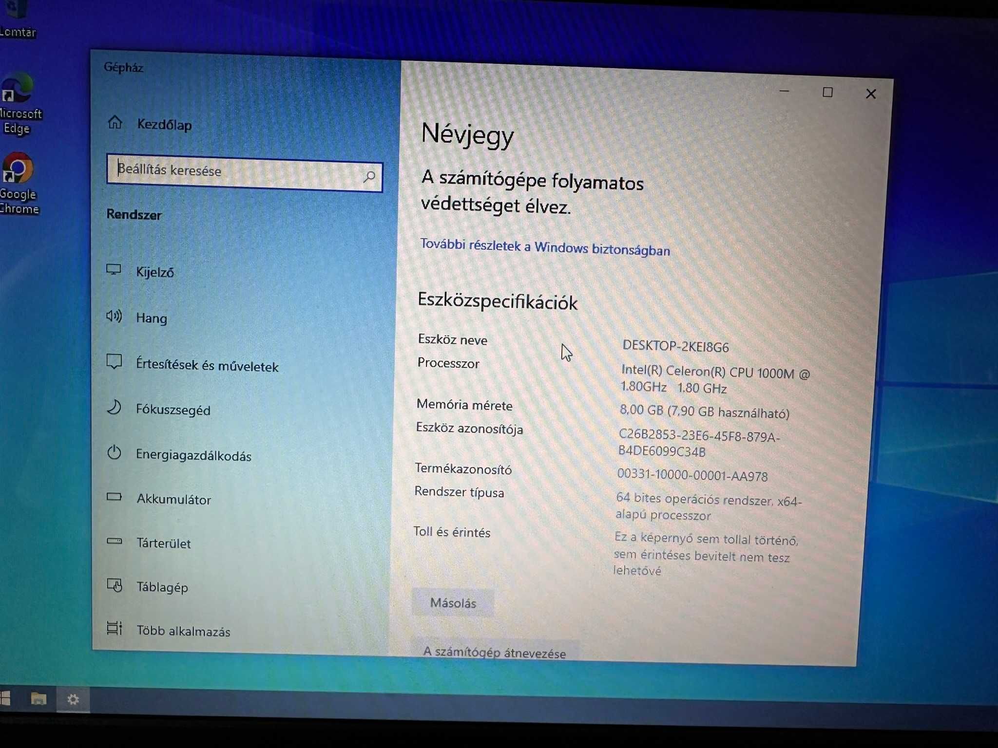 Laptop HP Intel Celeron 1000M