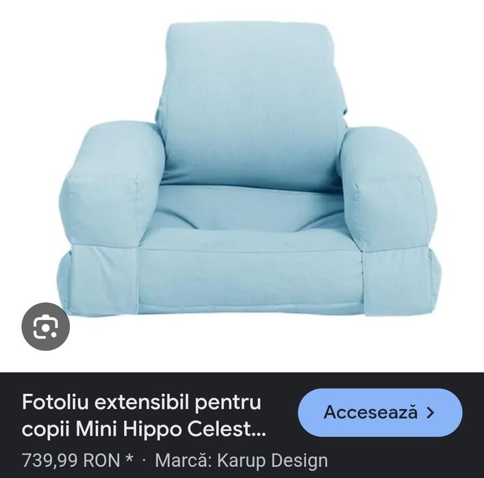 Fotoliu extensibil Hippo Celeste
