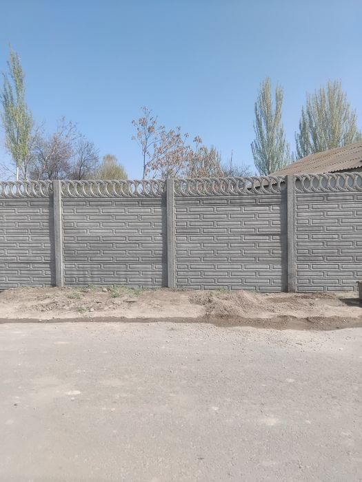 Бетонный декоративный забор