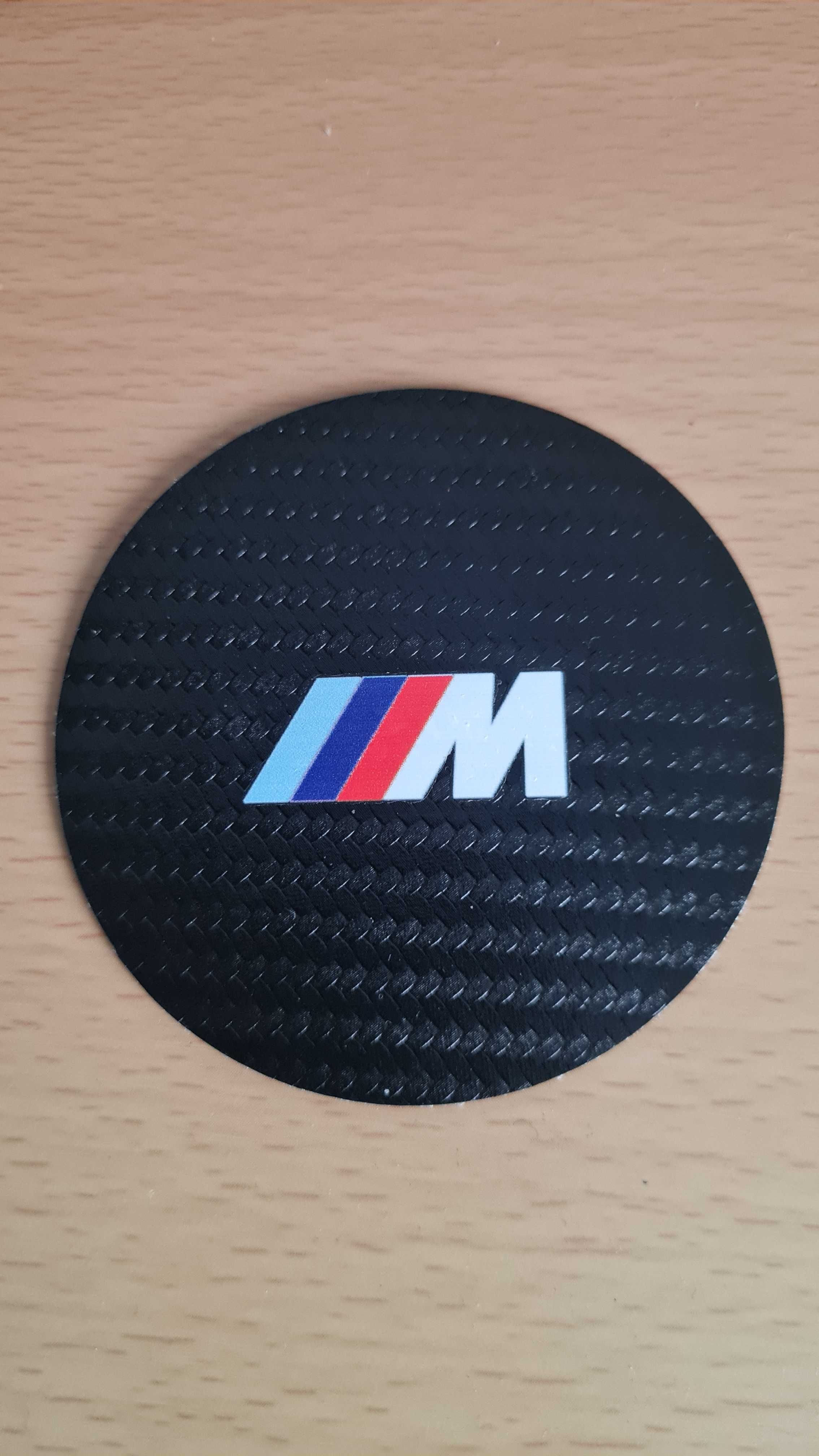 2бр. подложки за чаши BMW стил M - Performance Carbon, 7cm диаметър