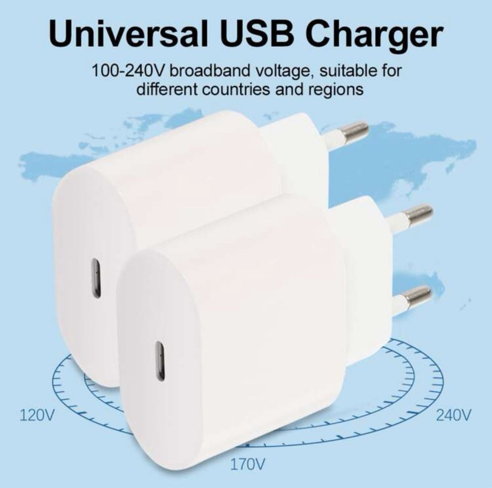 Pachet charger/incarcaror + cablu FAST Charge Iphone Type C