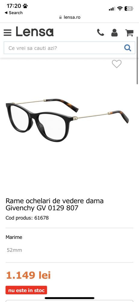 Ochelari Givenchy noi GV0129