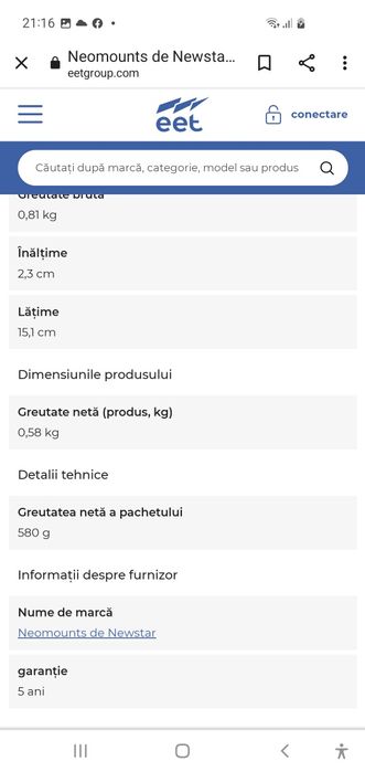 Suport TV, nou-nouț, sigilat