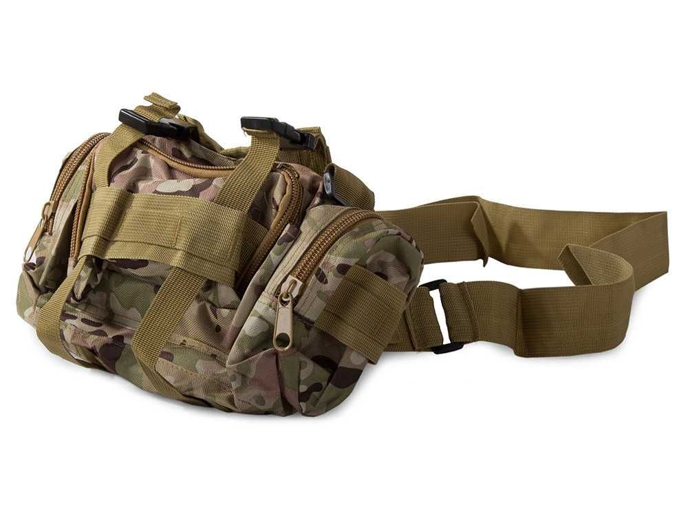Rucsac tactic militar 48.5L sistem MOLLE + borseta buzunare & detasabi