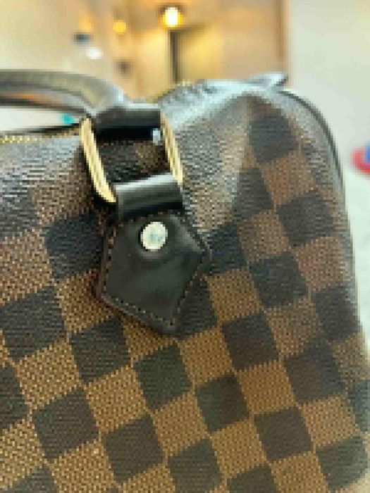 Geantă tip Louis Vuitton Speedy Damier, stare uzata