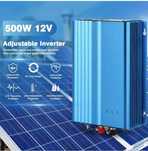 Инвертор 500W 12V за соларни фотоволтаични системи регулируем AC 220V