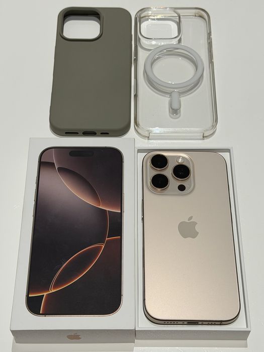 Iphone 16 PRO 256 - Desert Titanium + 2 huse de protectie