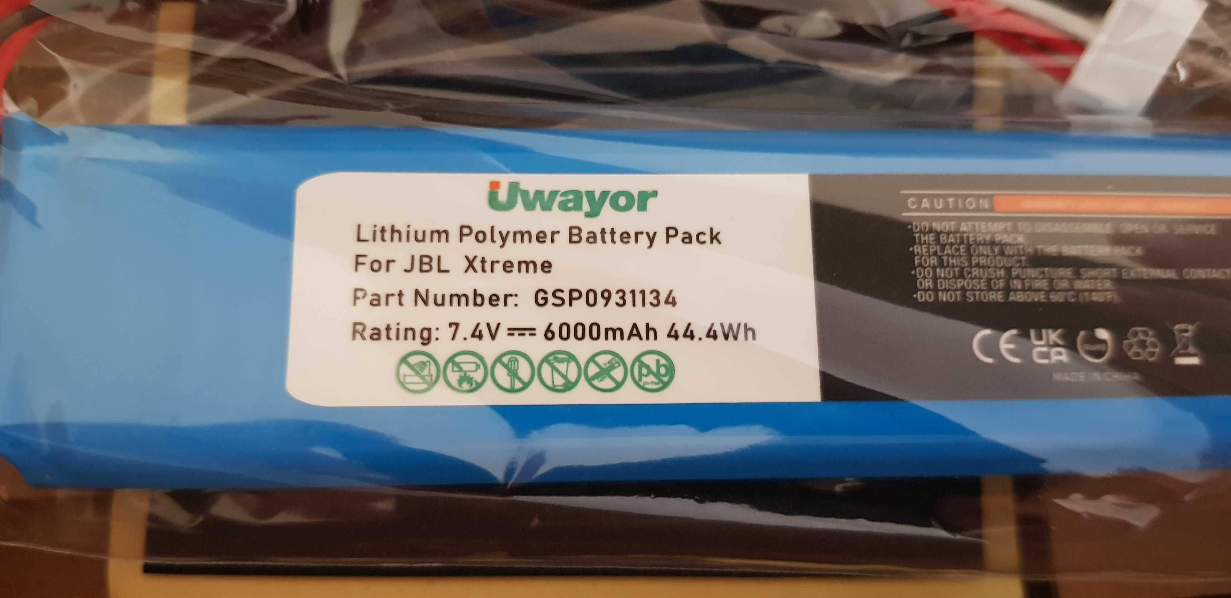 Uwayor 6000mAh резервна батерия за JBL Xtreme Extreme високоговорител