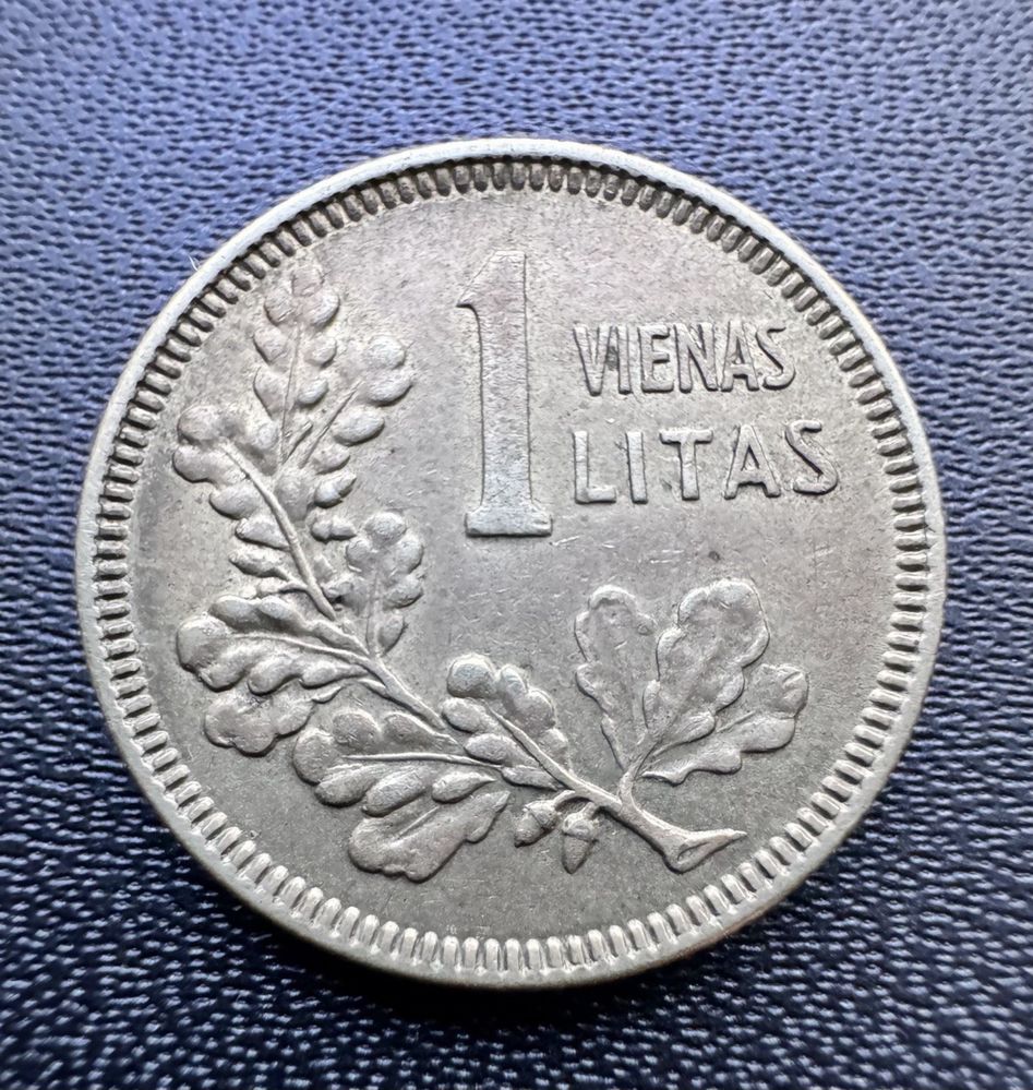 Монета 1 Лит 1925года Литва серебро