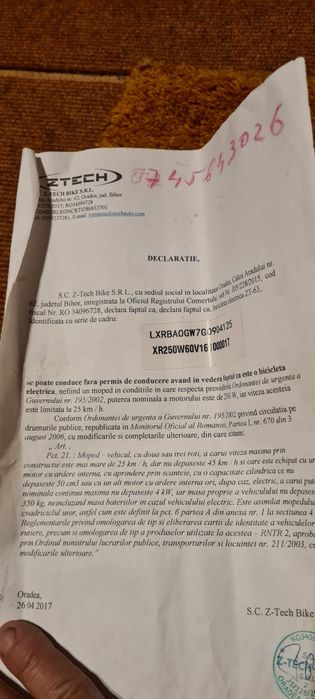 Triciclu Scuter ZTech 63