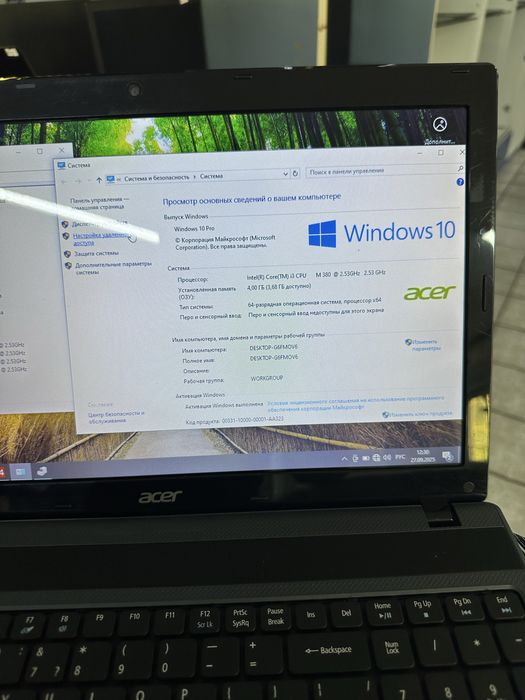 Acer Core i3 ОЗУ-4ГБ ССД-128ГБ емкость 72% в хорошем состоянии
