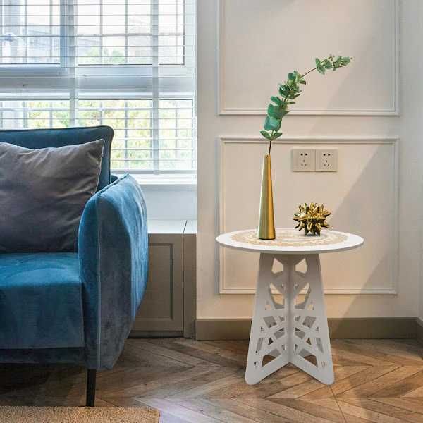 Masuta de cafea, etajera alba