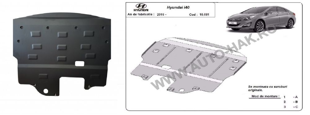 Scut motor metalic otel 2-3mm Hyundai Accent, Tucson, Santa-Fe,i10,i20