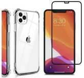 Iphone 11/12/13 PRO MAX - Husa AirBag Colturi Soc si Folie Sticla 17D