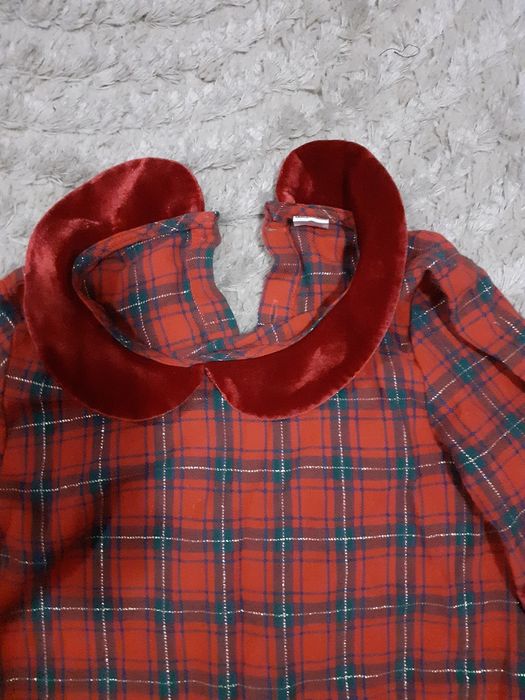 rochie rochiță scufita roșie carouri lc Waikiki 110 116 5 6 ani