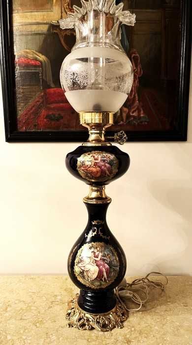 Impozanta lampa franceza-portelan-alama-Fragonard-Franta