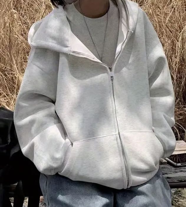 Тёплая оверсайз зипка на флисе